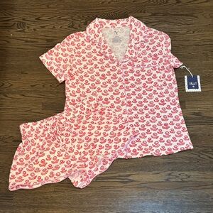 Roller Rabbit X Target. Red, purple, and white Leaf Print set